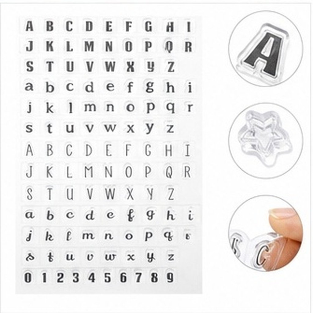 Clear Silicone Stamps For Card Making - Set di 4 timbri in silicone