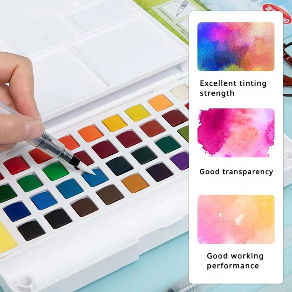Watercolor Paint Set Solid Pigment - Set di colori ad acquerello solidi