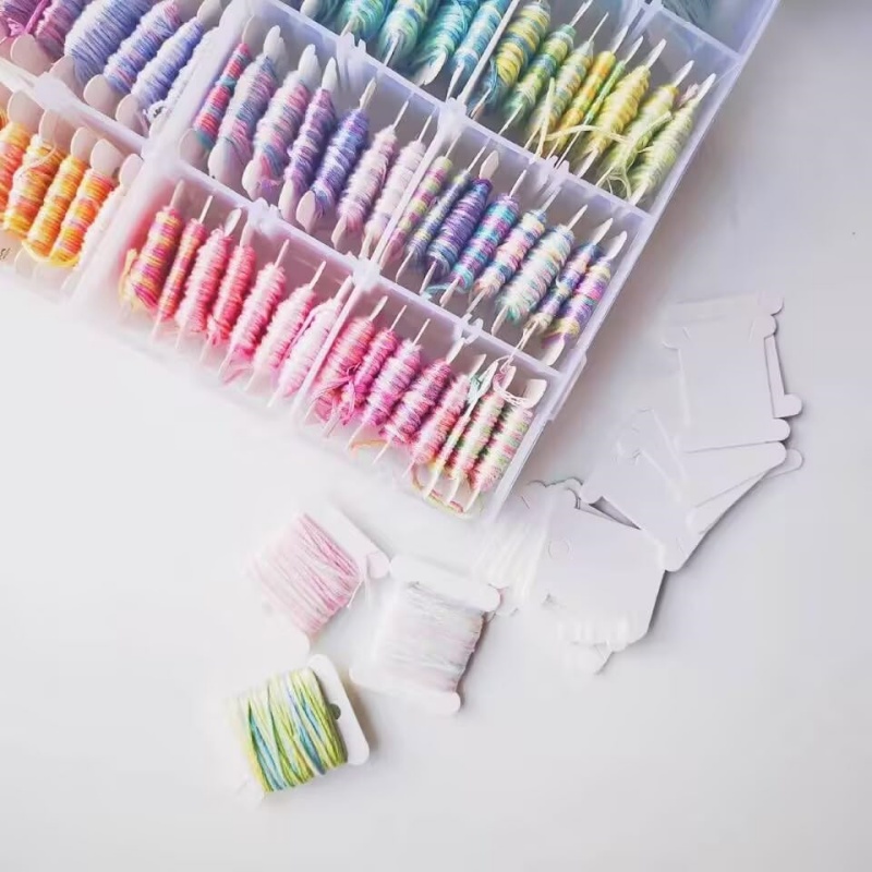 1 set di rocchetti per filo da - Cotton Embroidery Thread Skeins recensione e prezzo